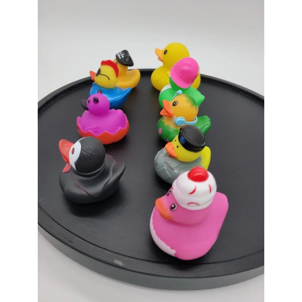 9 lot of Rubber Duckies, Vampire Duck Skull crossbones Cupcake  Duck 2
